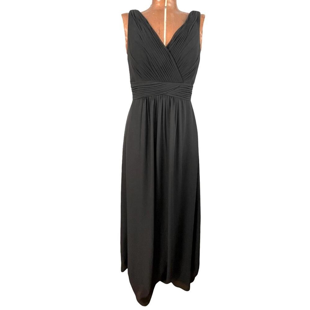 Christina Wu Black Sleeveless Maxi Bridesmaid/Formal Dress Size 8
